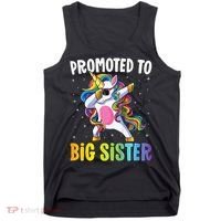 Promoted to Big Sister Dabbing Unicorn Older Sister Tank Top thumb 0