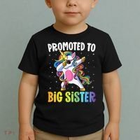 Promoted to Big Sister Dabbing Unicorn Older Sister Toddler T-Shirt thumb 2