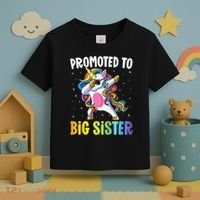 Promoted to Big Sister Dabbing Unicorn Older Sister Toddler T-Shirt thumb 3