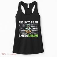 Proud To Be An Americhaun Irish American Leprechaun Funny Women's Tank Top thumb 0