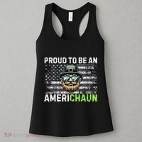Proud To Be An Americhaun Irish American Leprechaun Funny Women's Tank Top thumb 3