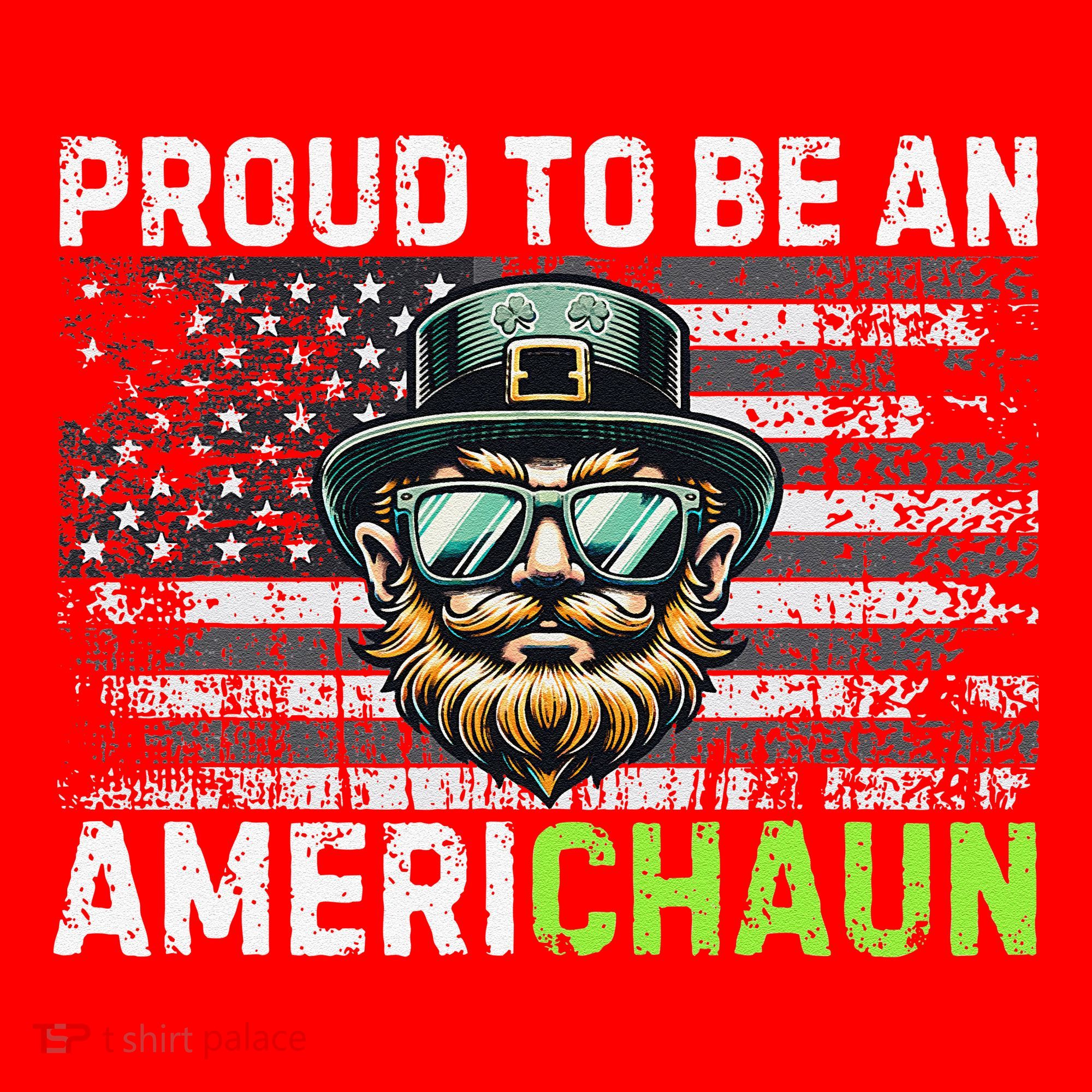 Proud To Be An Americhaun Irish American Leprechaun Funny Santa Hat