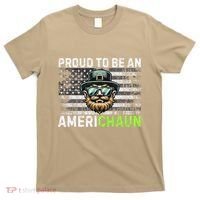 Proud To Be An Americhaun Irish American Leprechaun Funny T-Shirt thumb 0