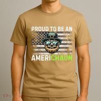 Proud To Be An Americhaun Irish American Leprechaun Funny T-Shirt thumb 3