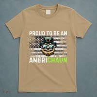 Proud To Be An Americhaun Irish American Leprechaun Funny T-Shirt thumb 5