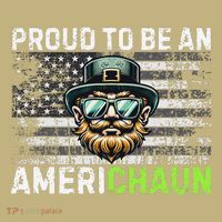 Proud To Be An Americhaun Irish American Leprechaun Funny Polo thumb 2