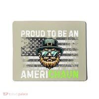 Proud To Be An Americhaun Irish American Leprechaun Funny Mousepad thumb 0