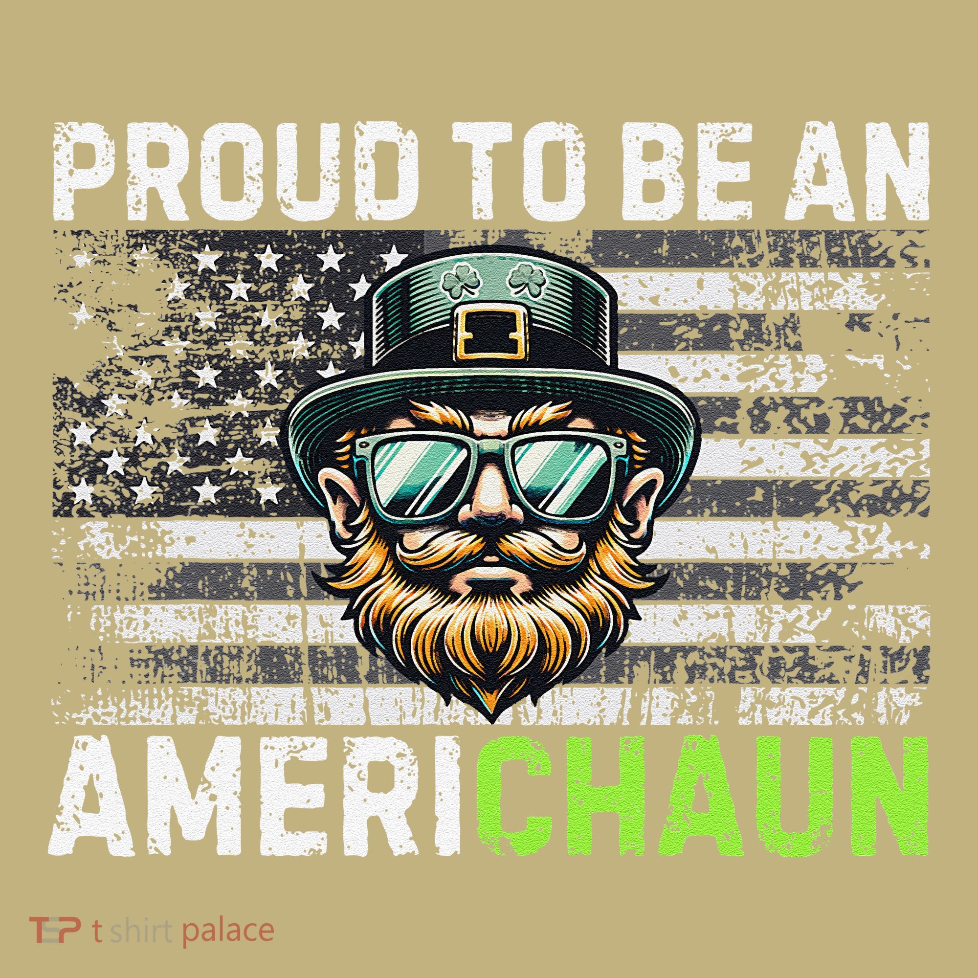 Proud To Be An Americhaun Irish American Leprechaun Funny Mousepad