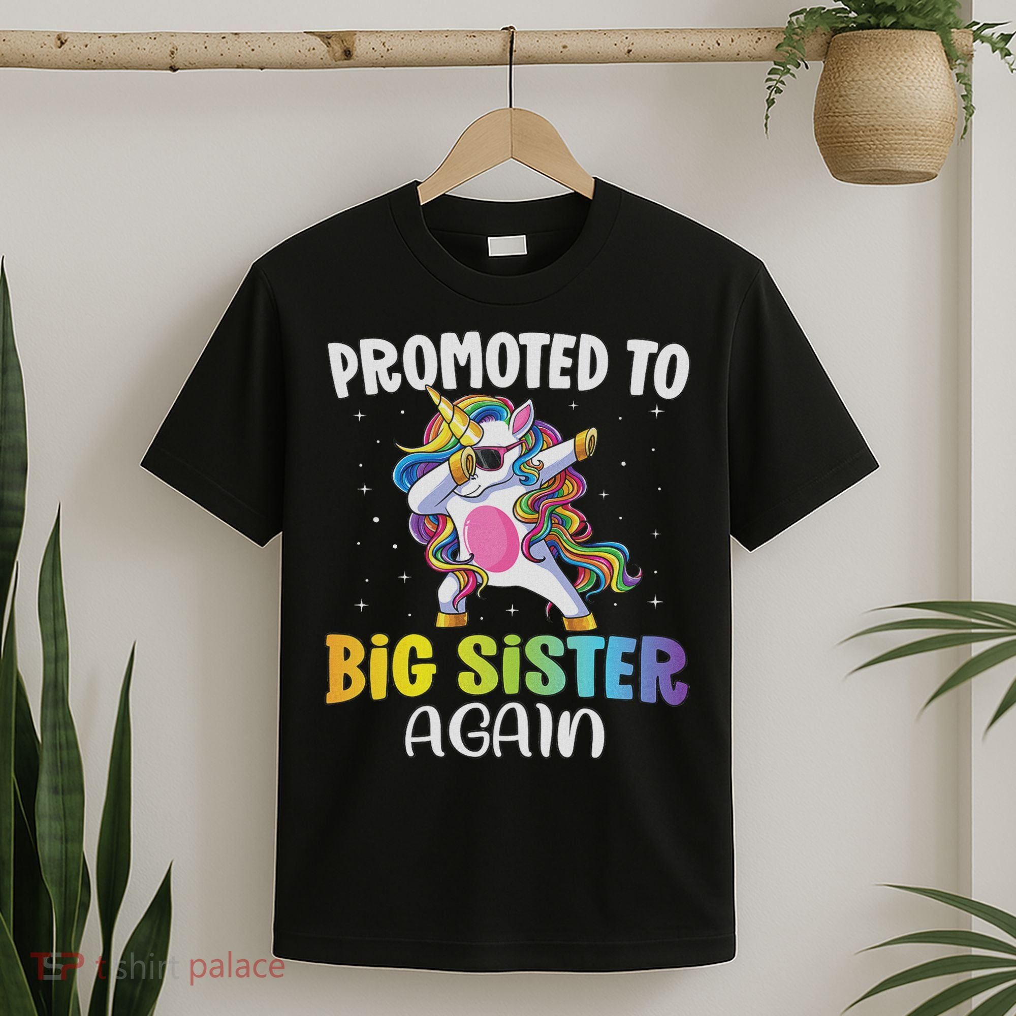 Promoted To Big Sister Again Sister Unicorn T-Shirt