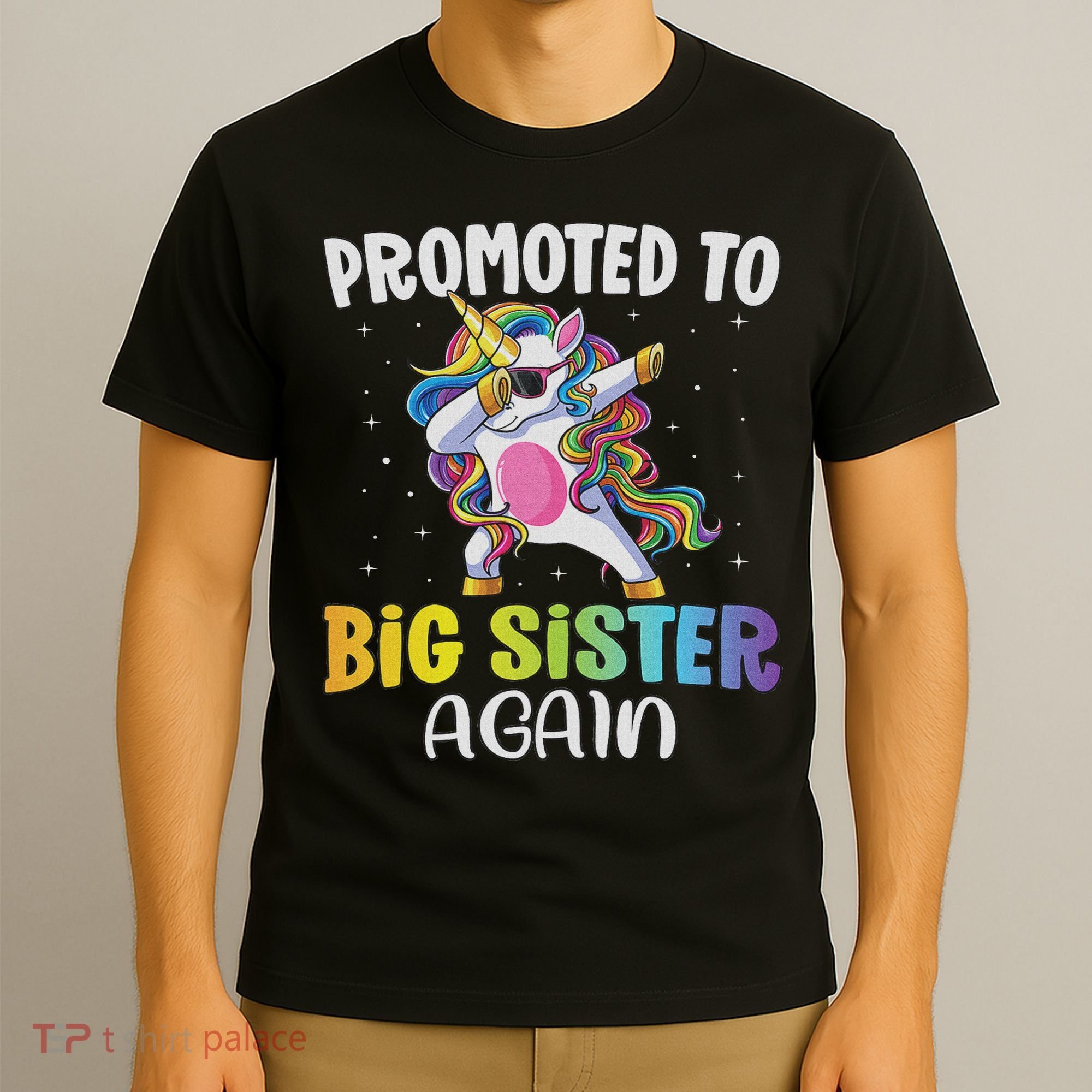 Promoted To Big Sister Again Sister Unicorn T-Shirt