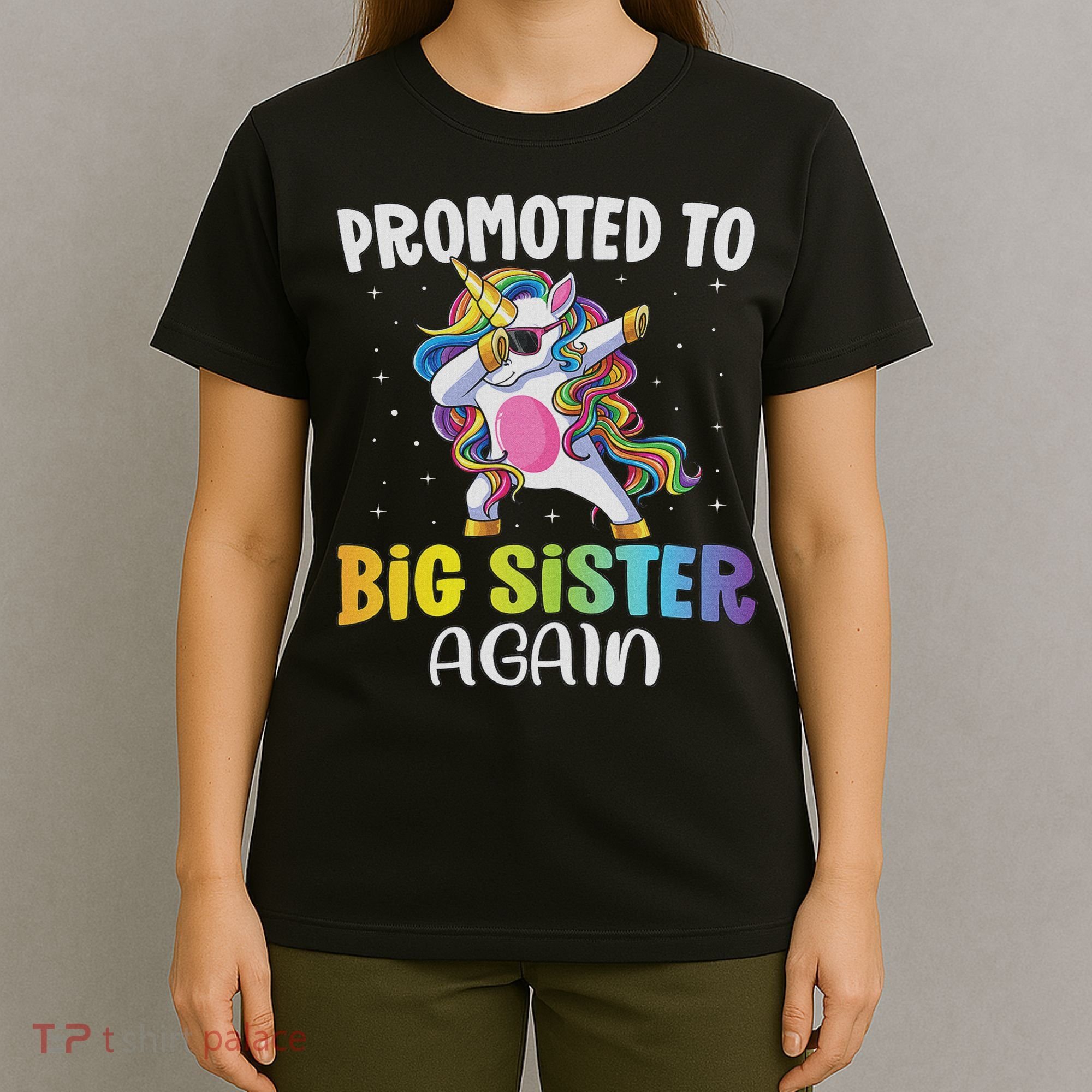 Promoted To Big Sister Again Sister Unicorn T-Shirt