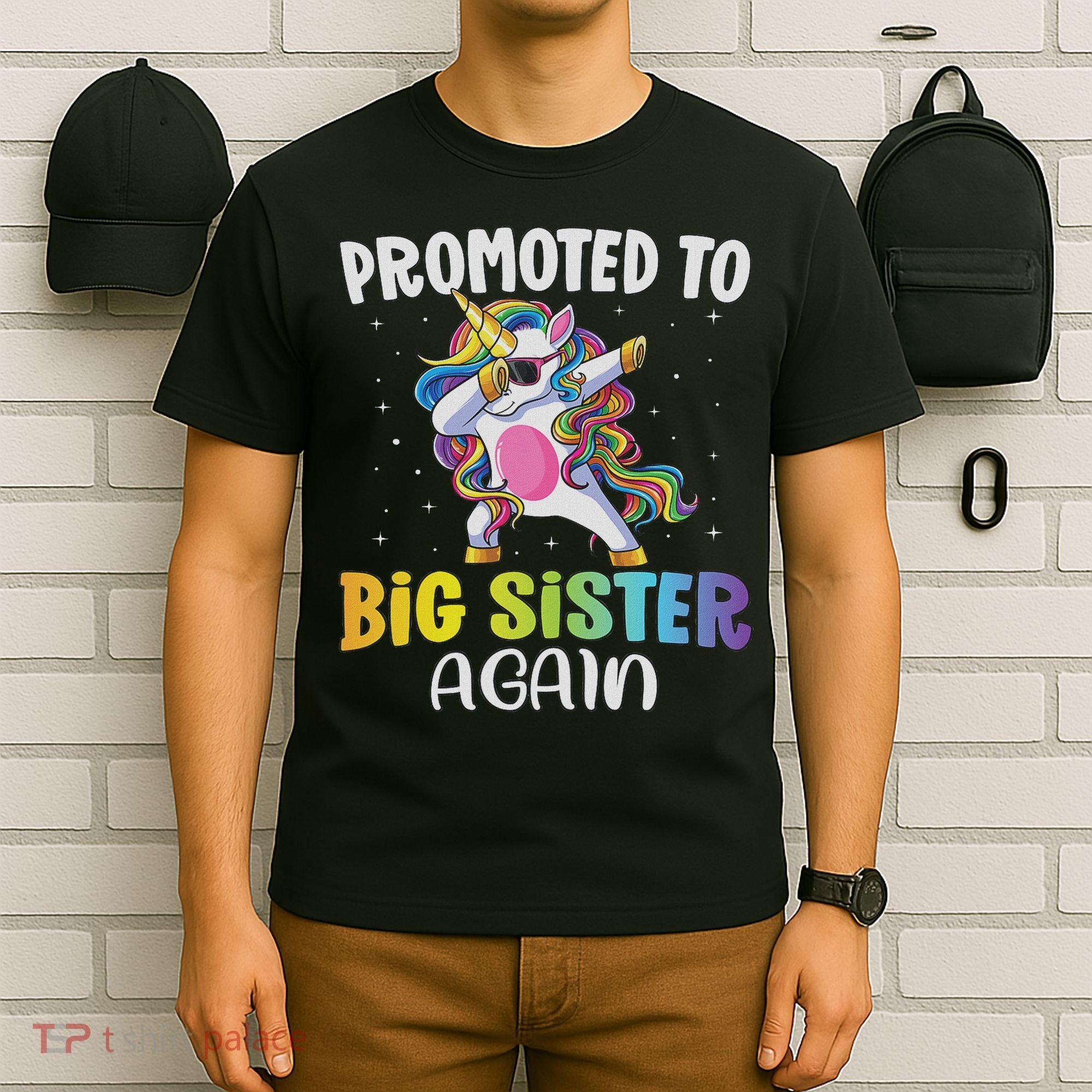 Promoted To Big Sister Again Sister Unicorn T-Shirt