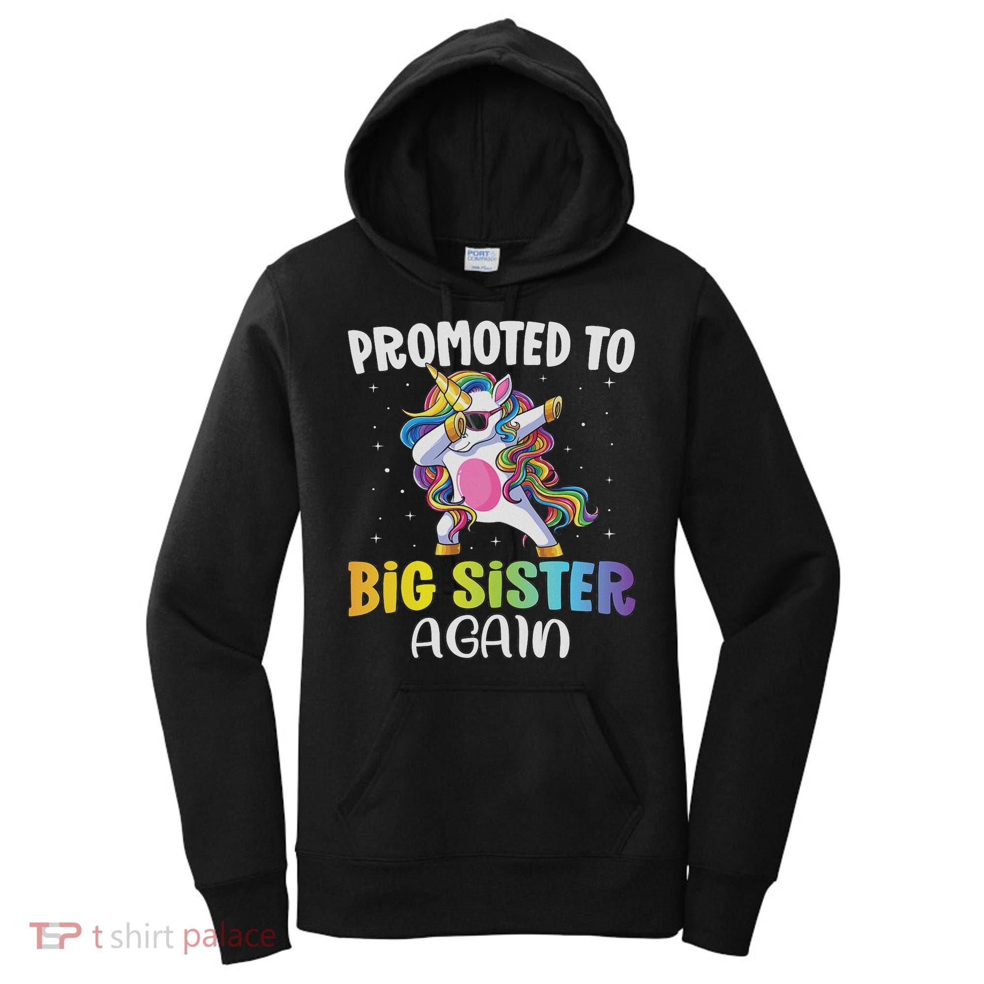 Promoted To Big Sister Again Sister Unicorn Women's Hoodie