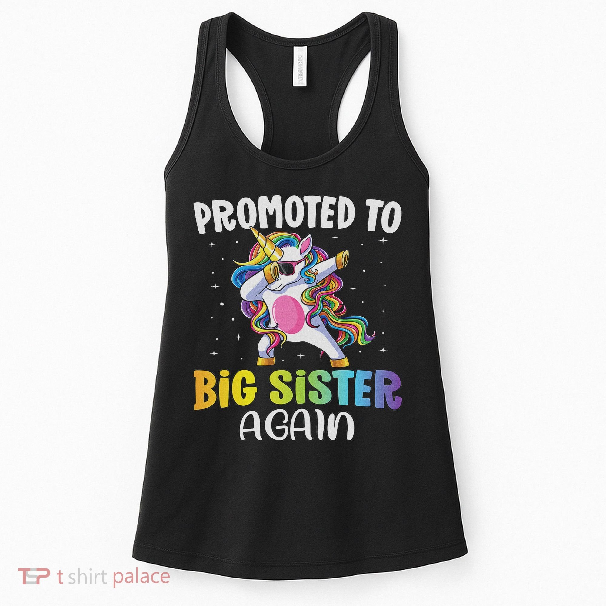 Promoted To Big Sister Again Sister Unicorn Women's Tank Top