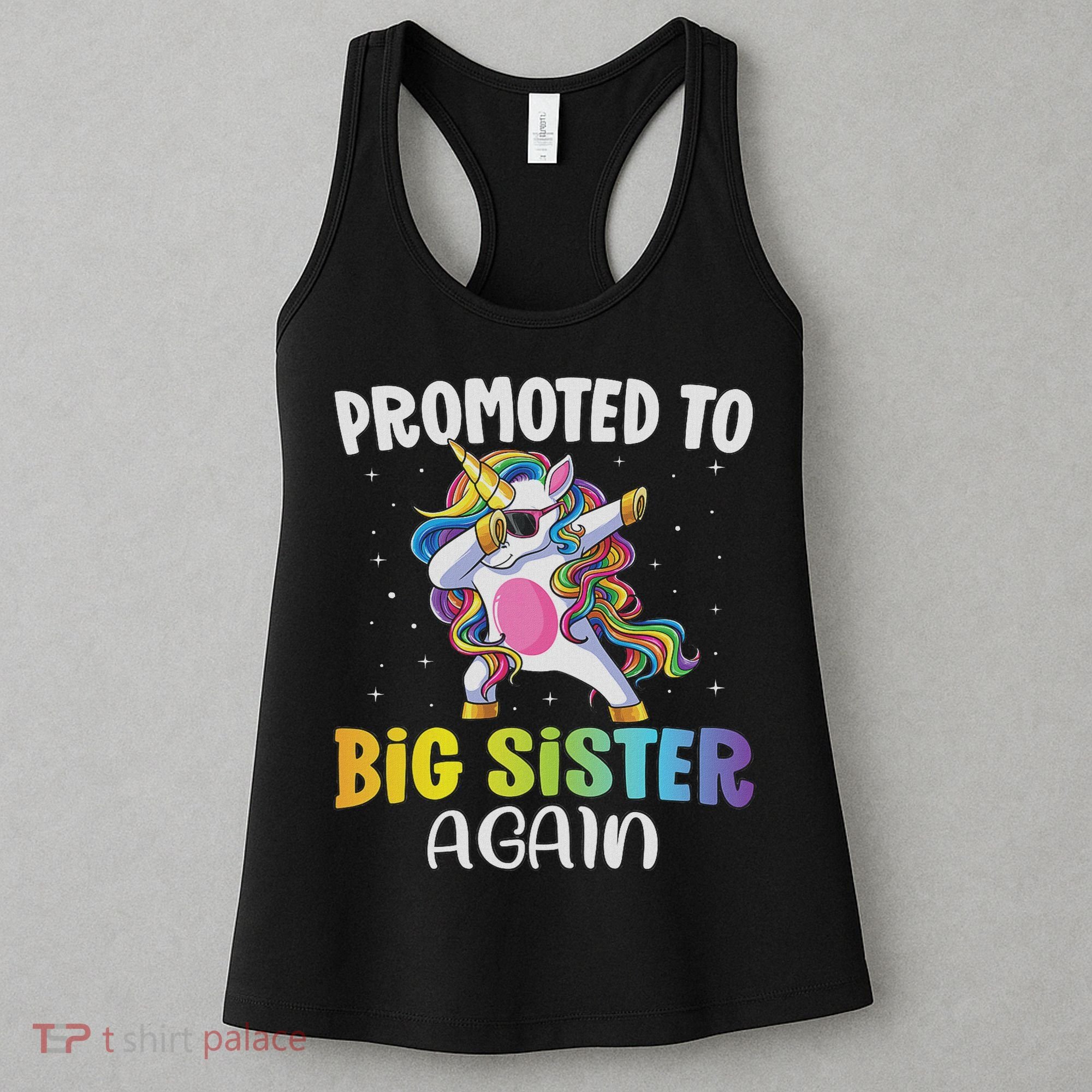 Promoted To Big Sister Again Sister Unicorn Women's Tank Top