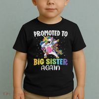 Promoted To Big Sister Again Sister Unicorn Toddler T-Shirt thumb 2