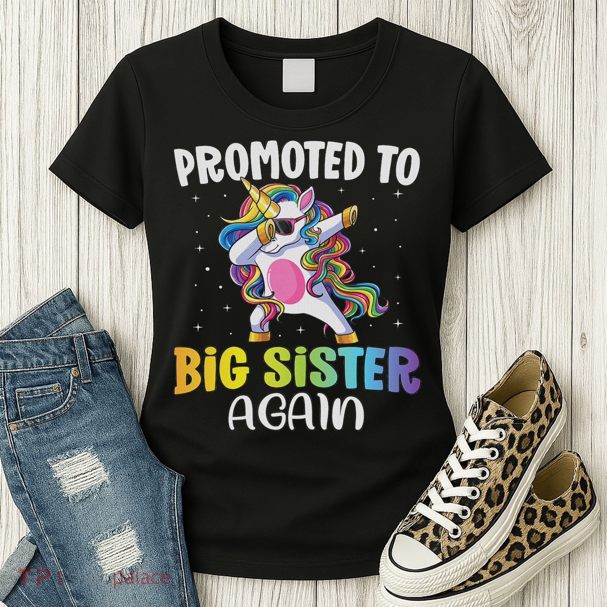 Promoted To Big Sister Again Sister Unicorn Women's T-Shirt