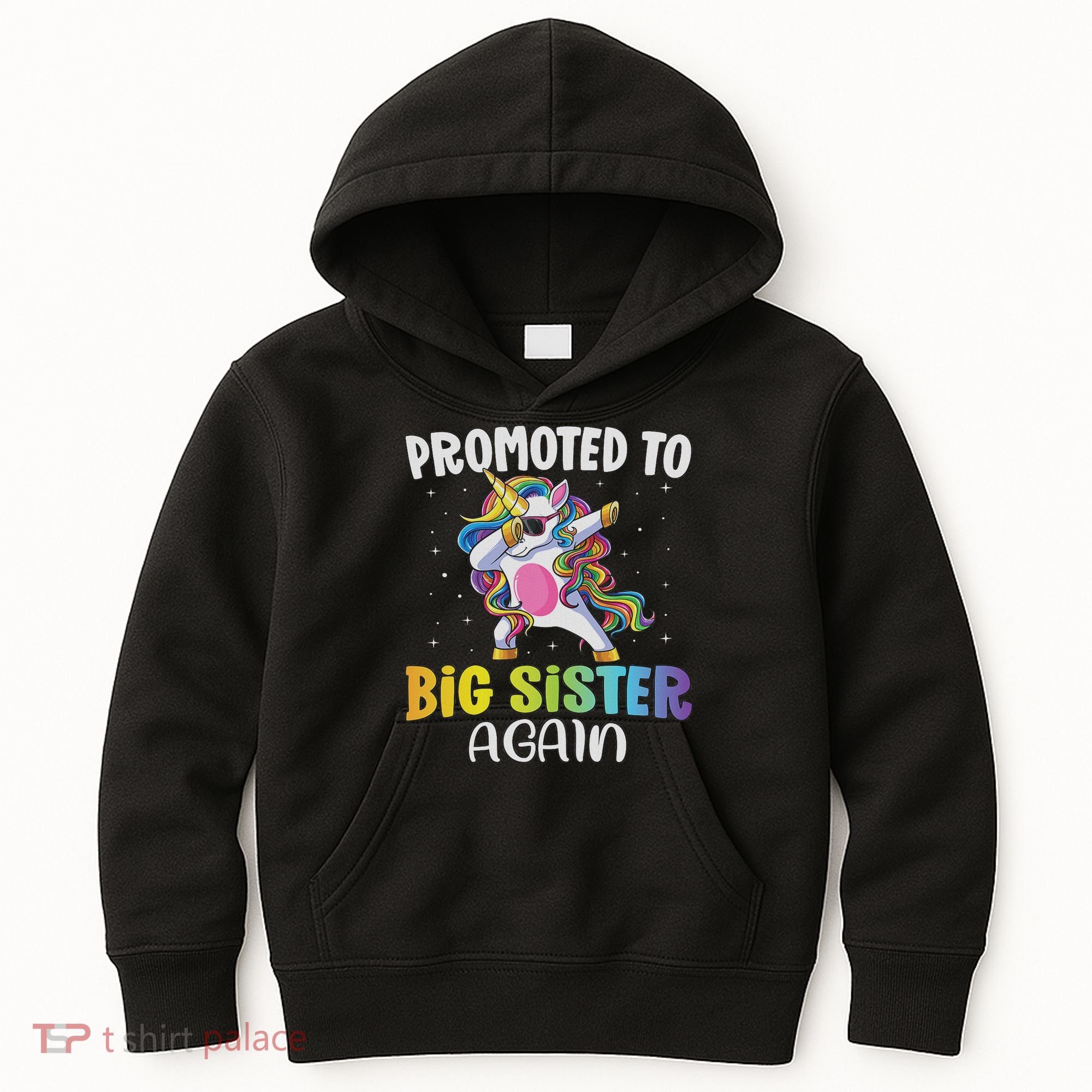Promoted To Big Sister Again Sister Unicorn Kids Hoodie