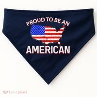 Proud To Be An American USA-Made Doggie Bandana thumb 0