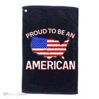 Proud To Be An American Golf Towel thumb 0
