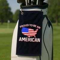 Proud To Be An American Golf Towel thumb 2