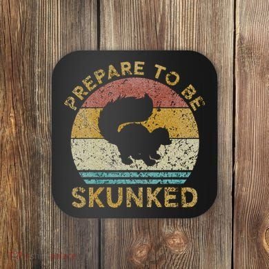 Prepare To Be Skunked Cribbage Lovers Vintage Cribbage Game Coaster