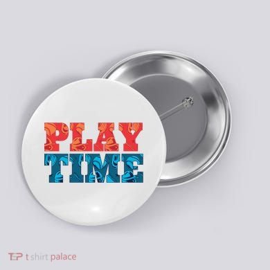 Play Time Baseball Button