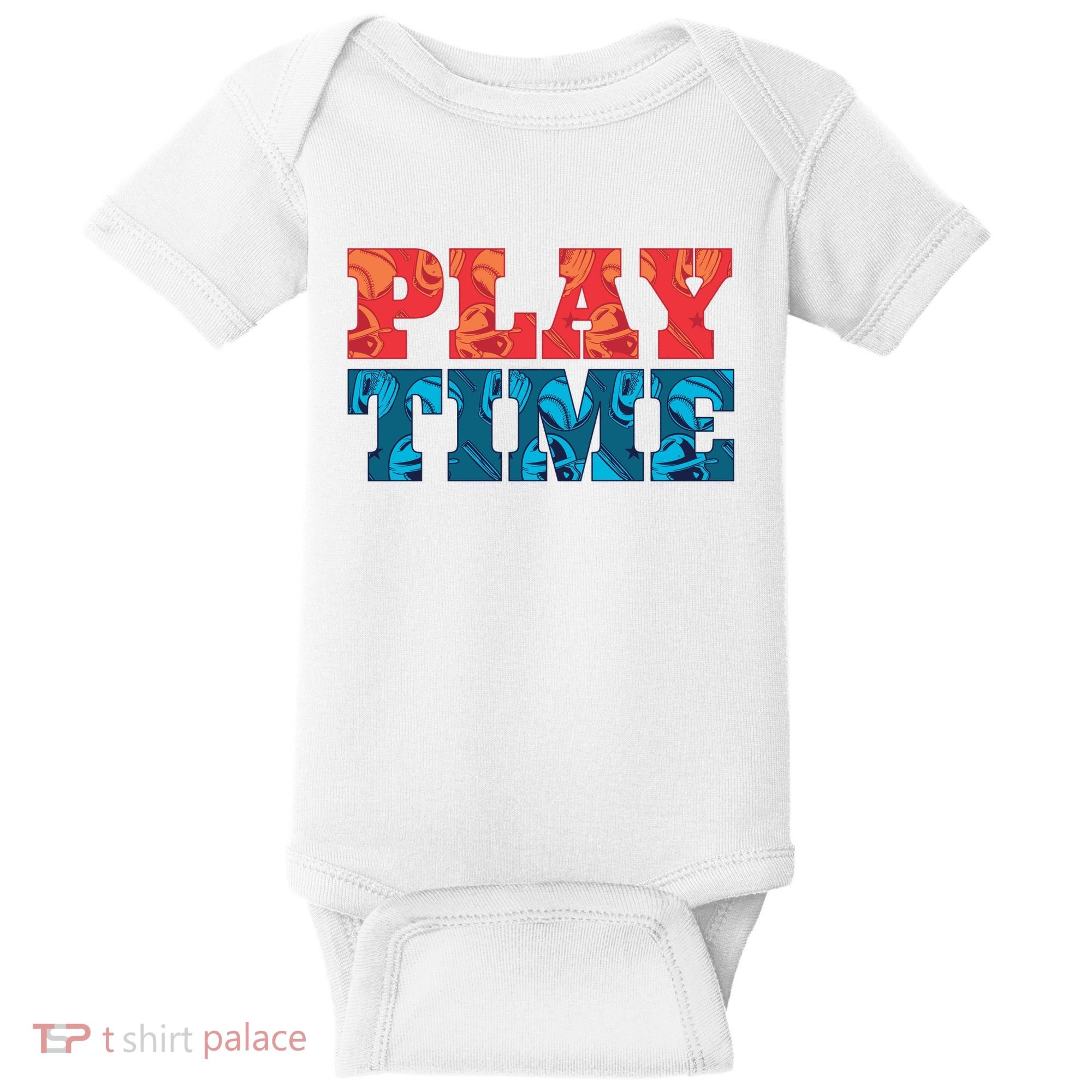 Play Time Baseball Baby Bodysuit