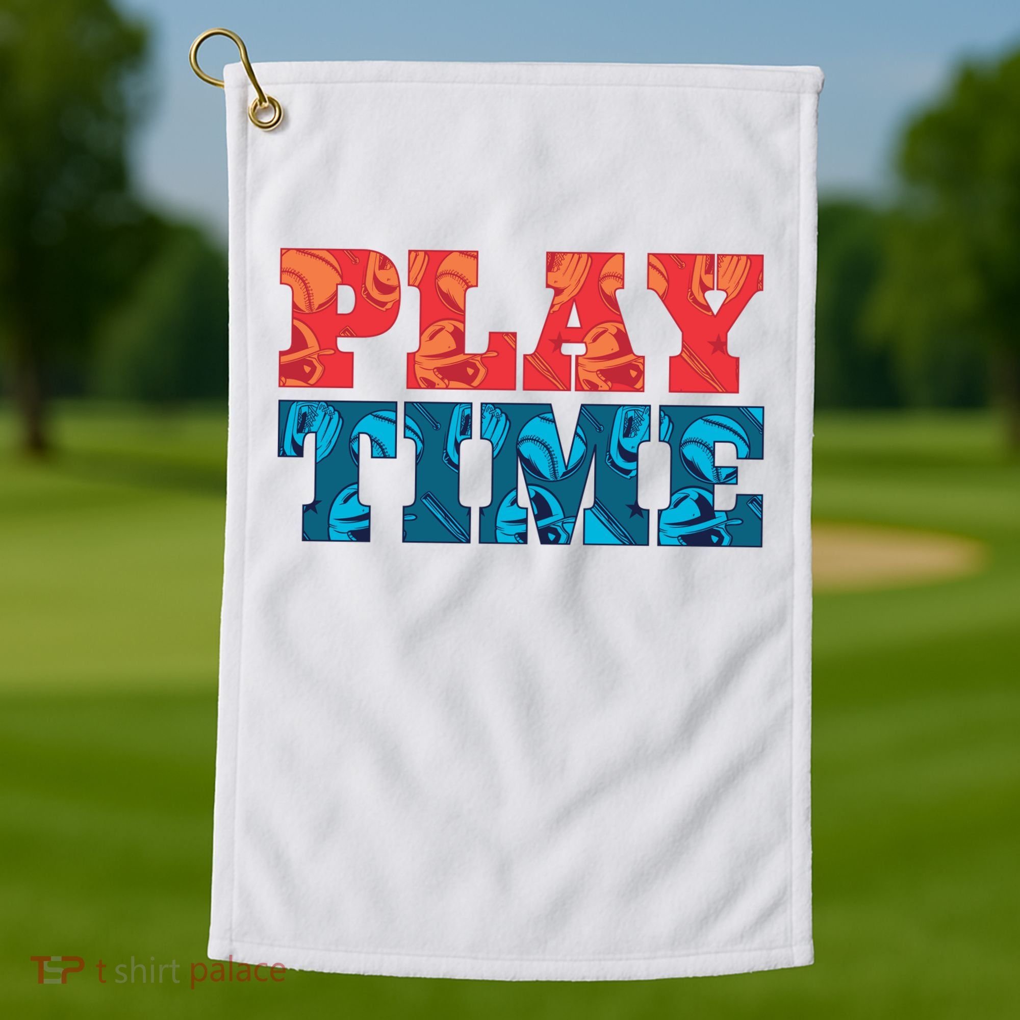 Play Time Baseball Golf Towel