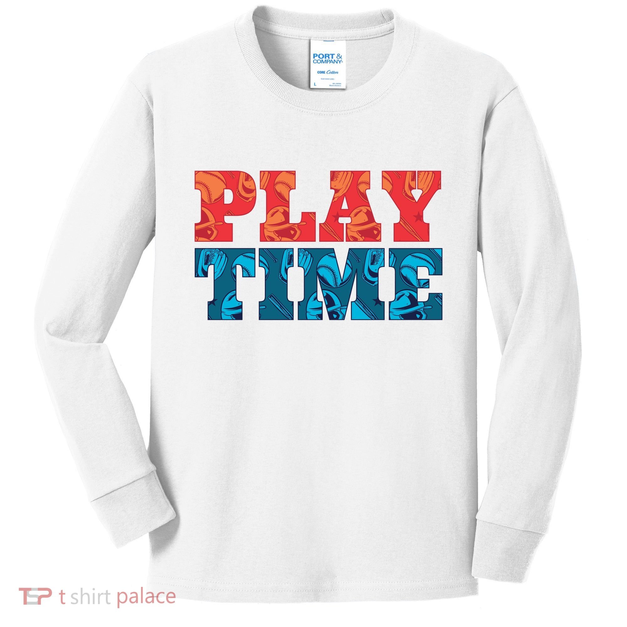 Play Time Baseball Kids Long Sleeve Shirt