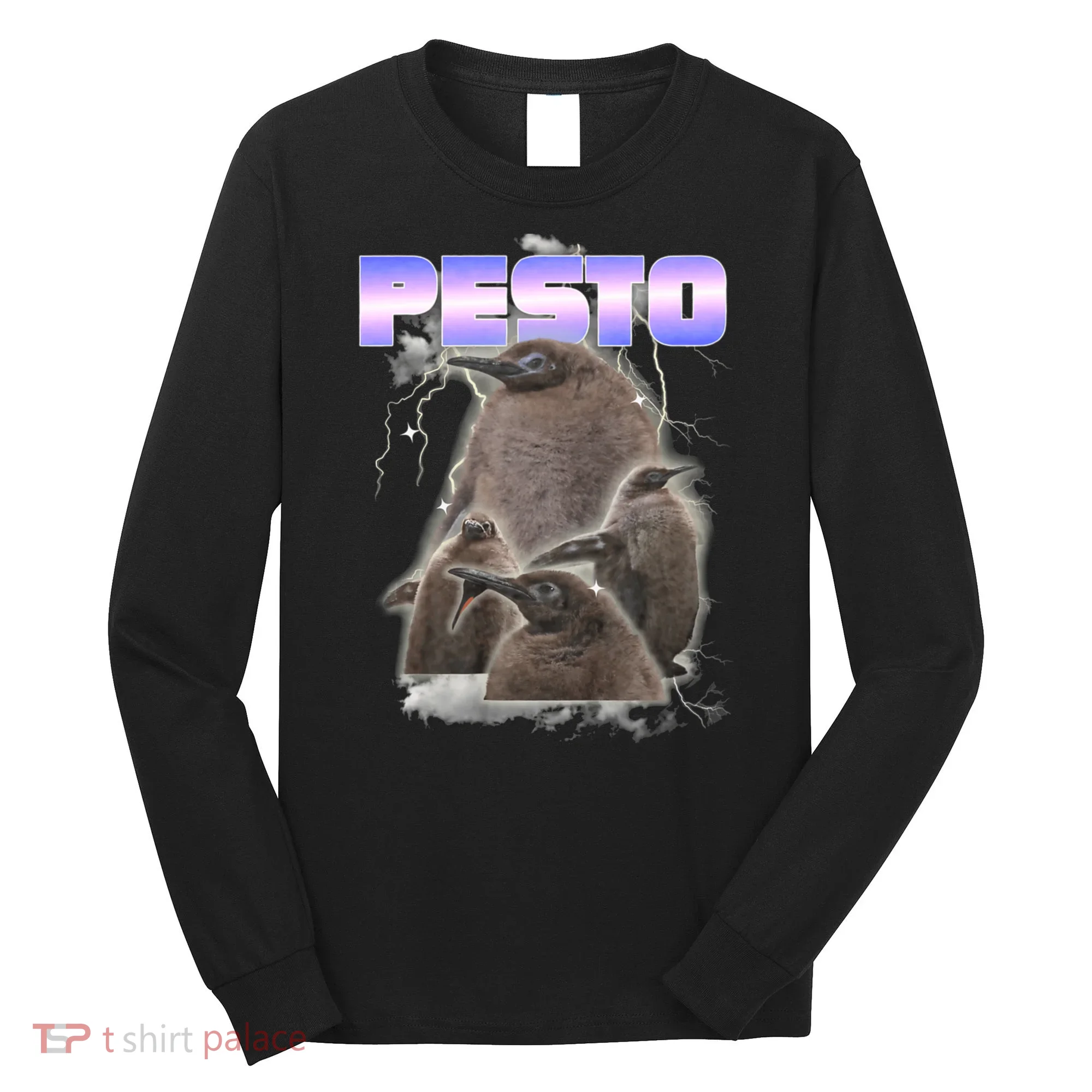Pesto The Big Penguin Retro Long Sleeve Shirt