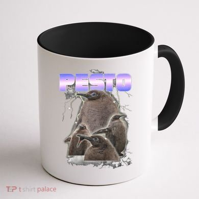 Pesto The Big Penguin Retro Coffee Mug back
