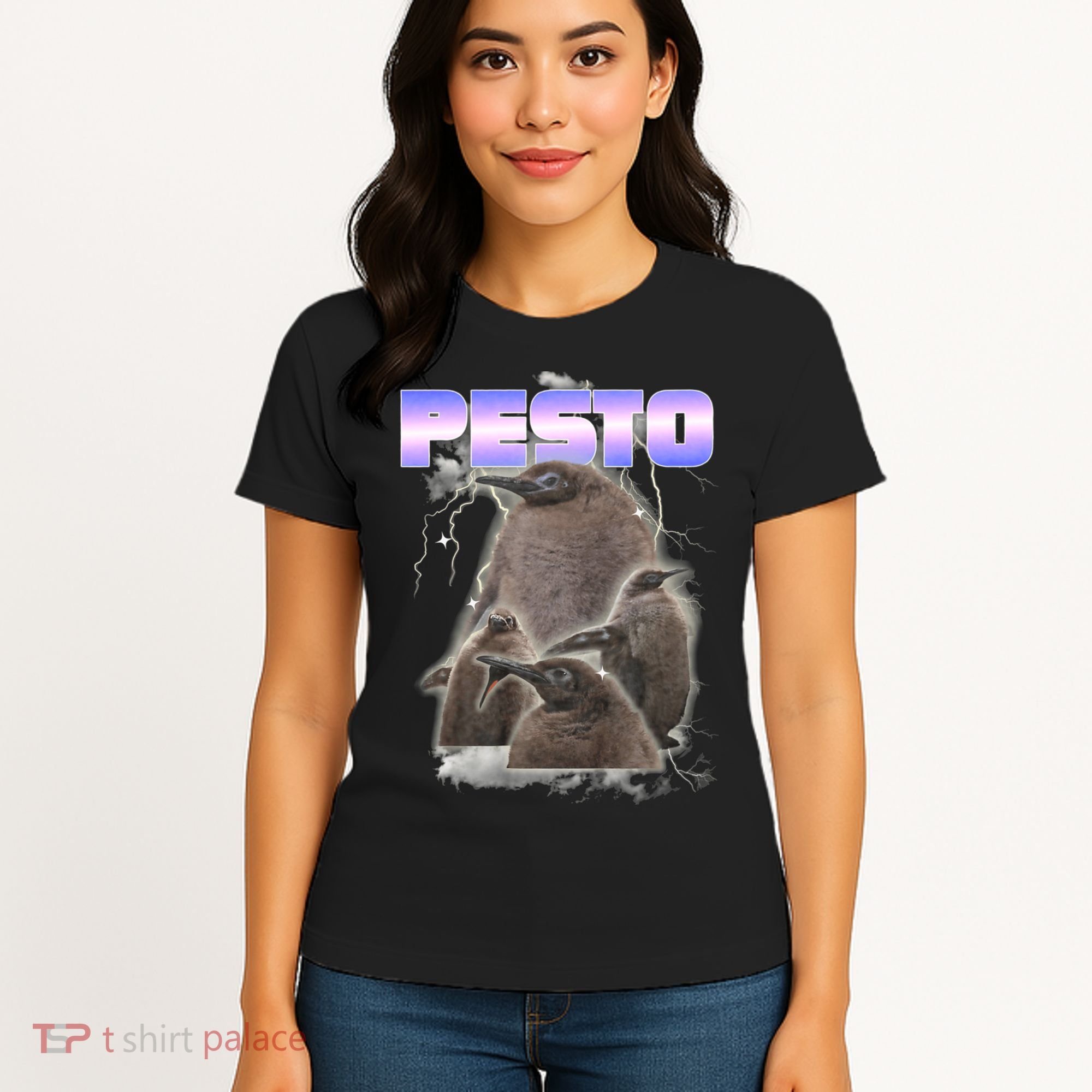 Pesto The Big Penguin Retro Women's T-Shirt