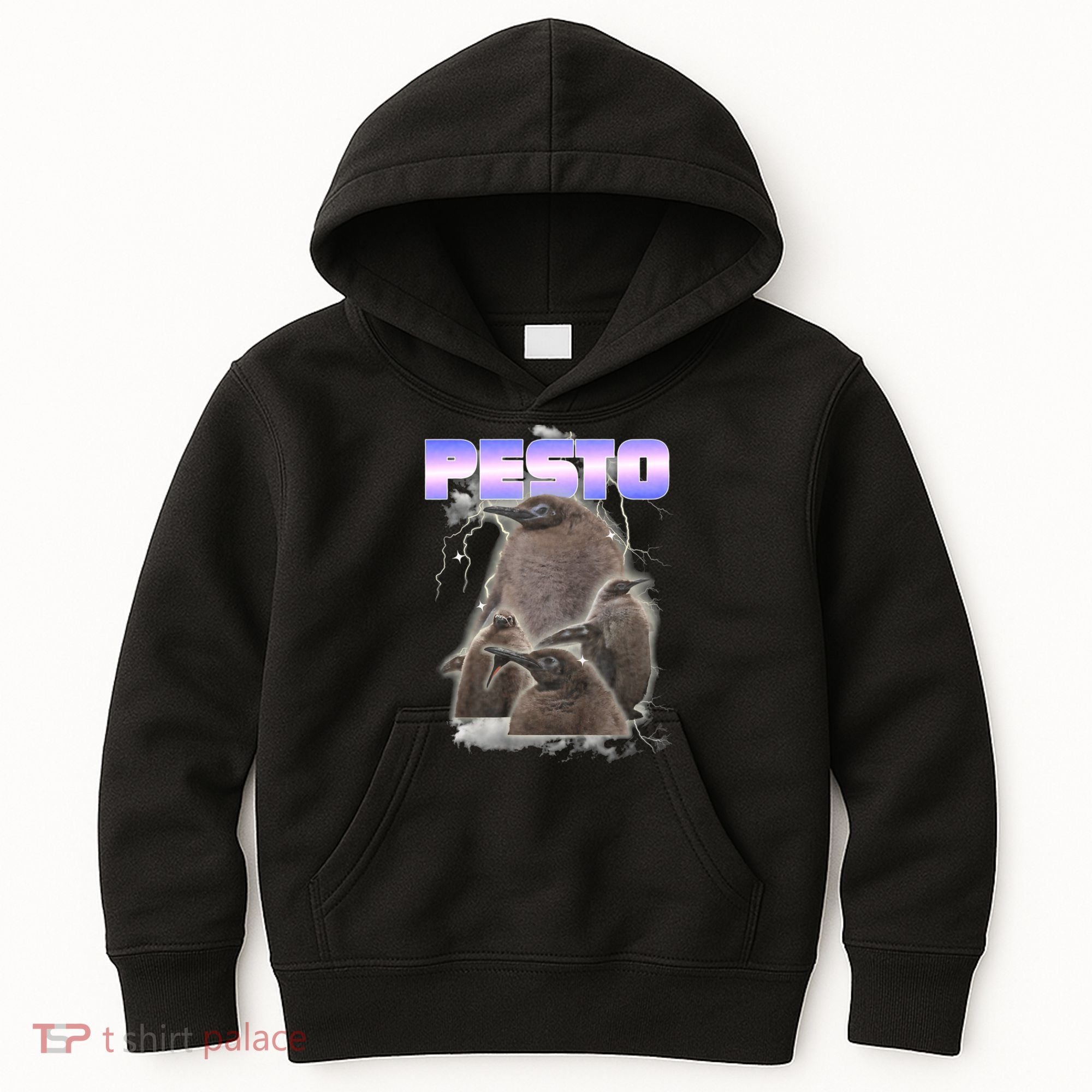 Pesto The Big Penguin Retro Kids Hoodie