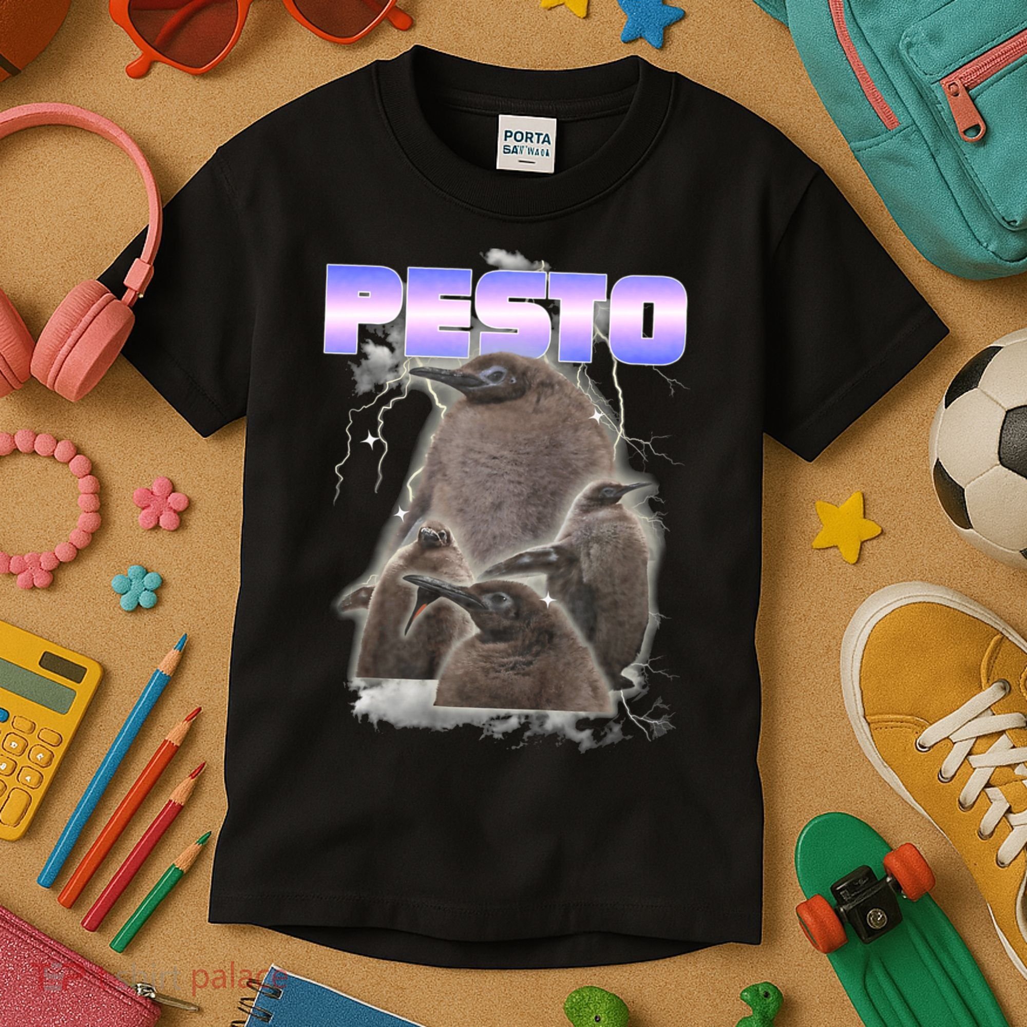 Pesto The Big Penguin Retro Kids T-Shirt
