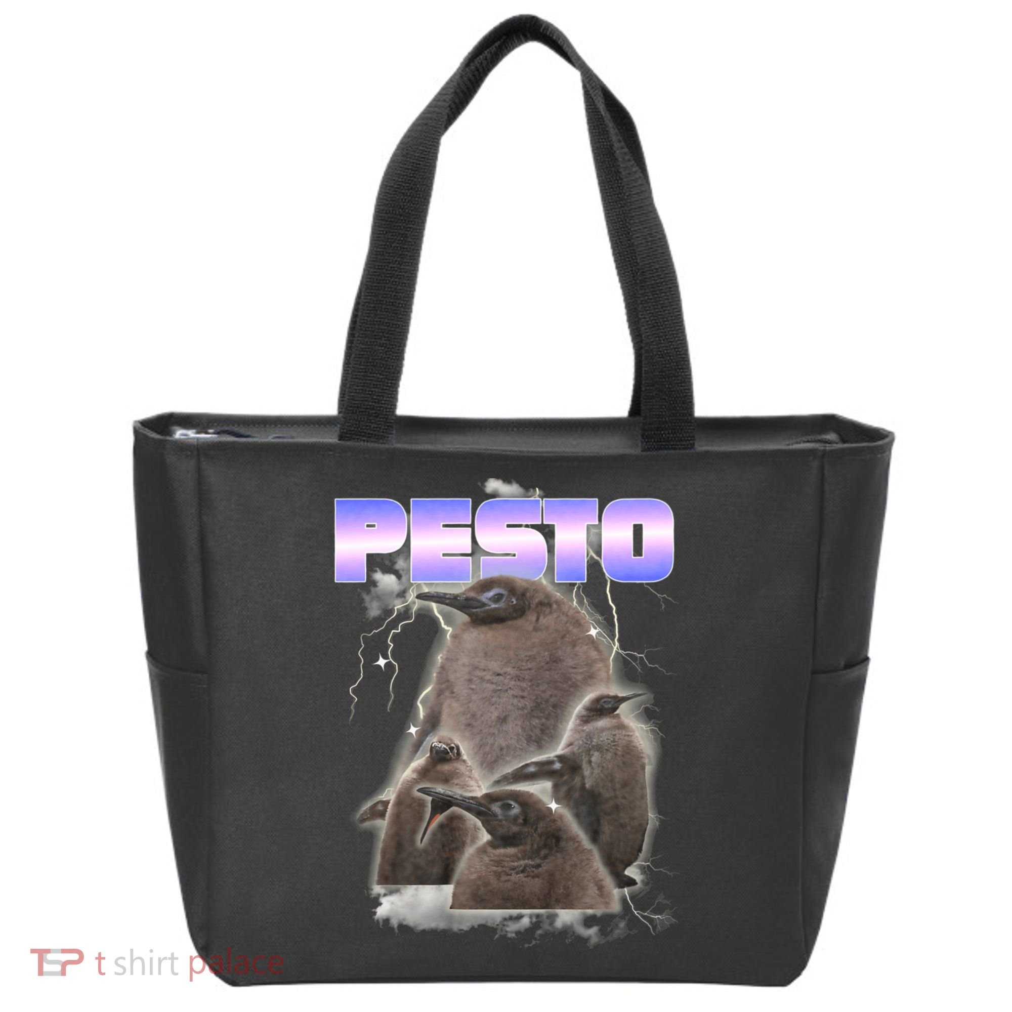 Pesto The Big Penguin Retro Tote Bag