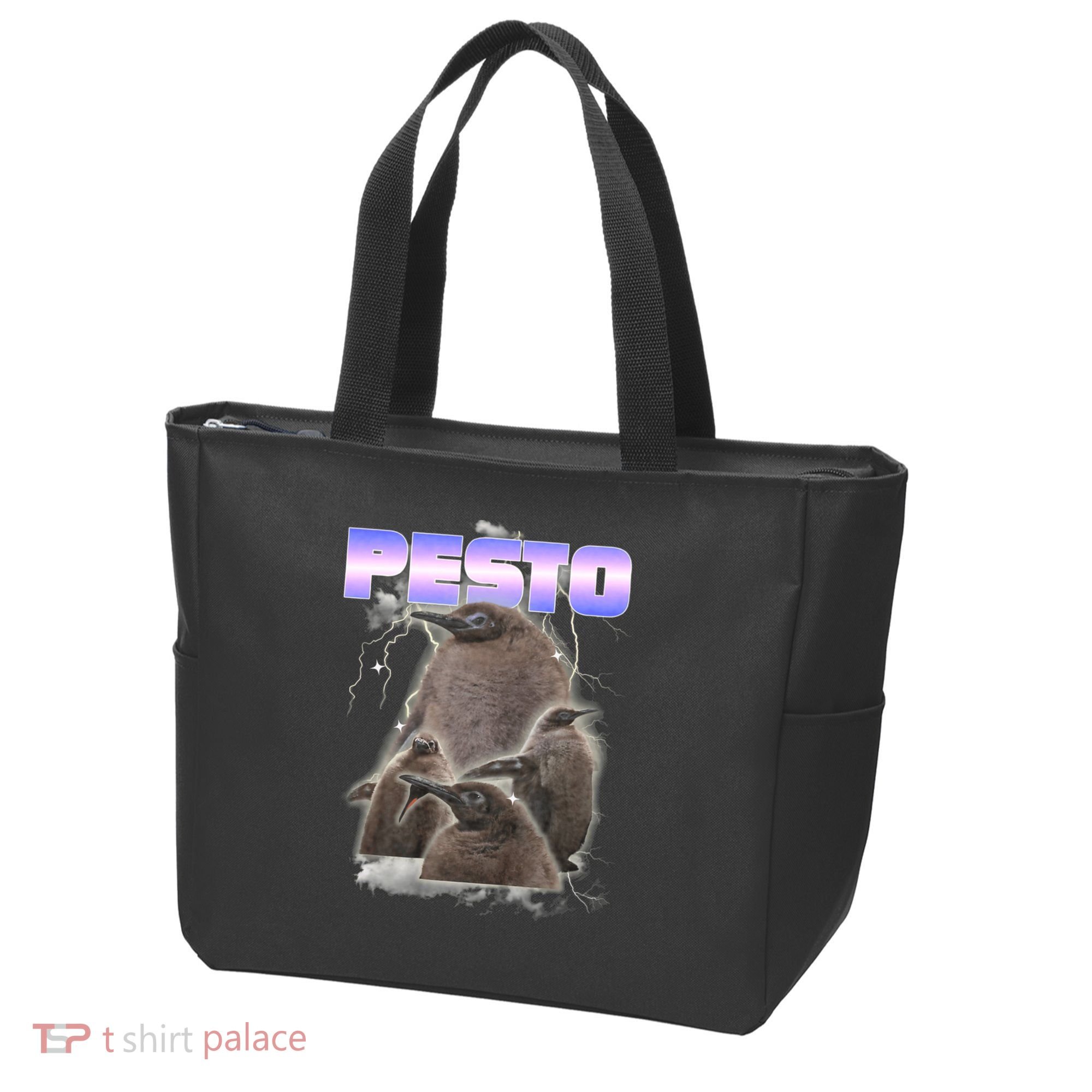 Pesto The Big Penguin Retro Tote Bag