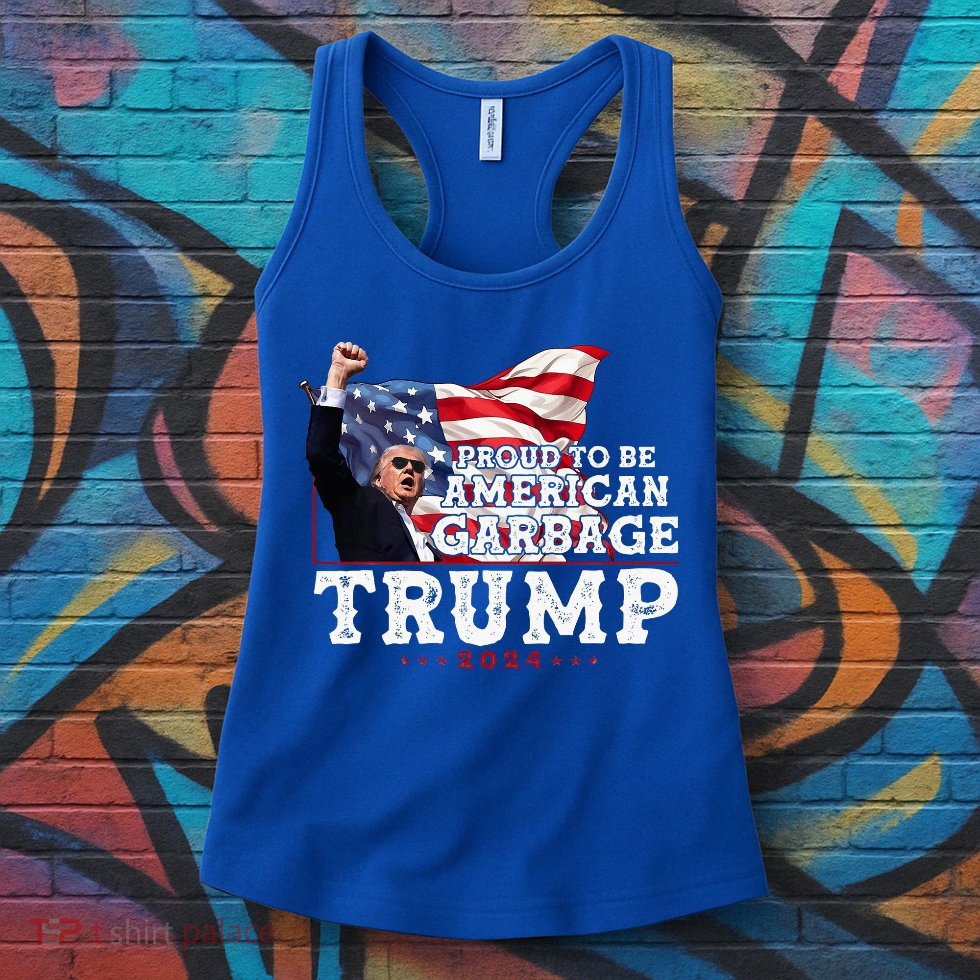 Proud To Be American Garbage & Trump Supporter Vote Trump Women's Tank Top