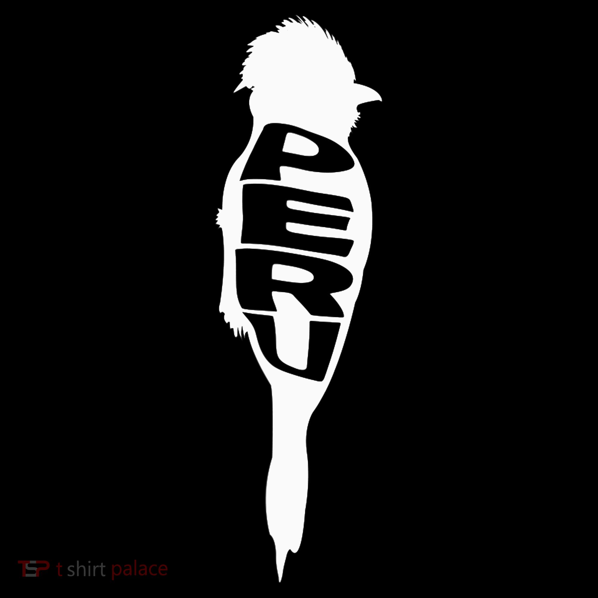 Peru Tunki Bird Word Art - Funny Animal Stripe Pom Pom Beanie