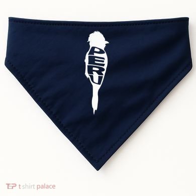 Peru Tunki Bird Word Art - Funny Animal USA-Made Doggie Bandana
