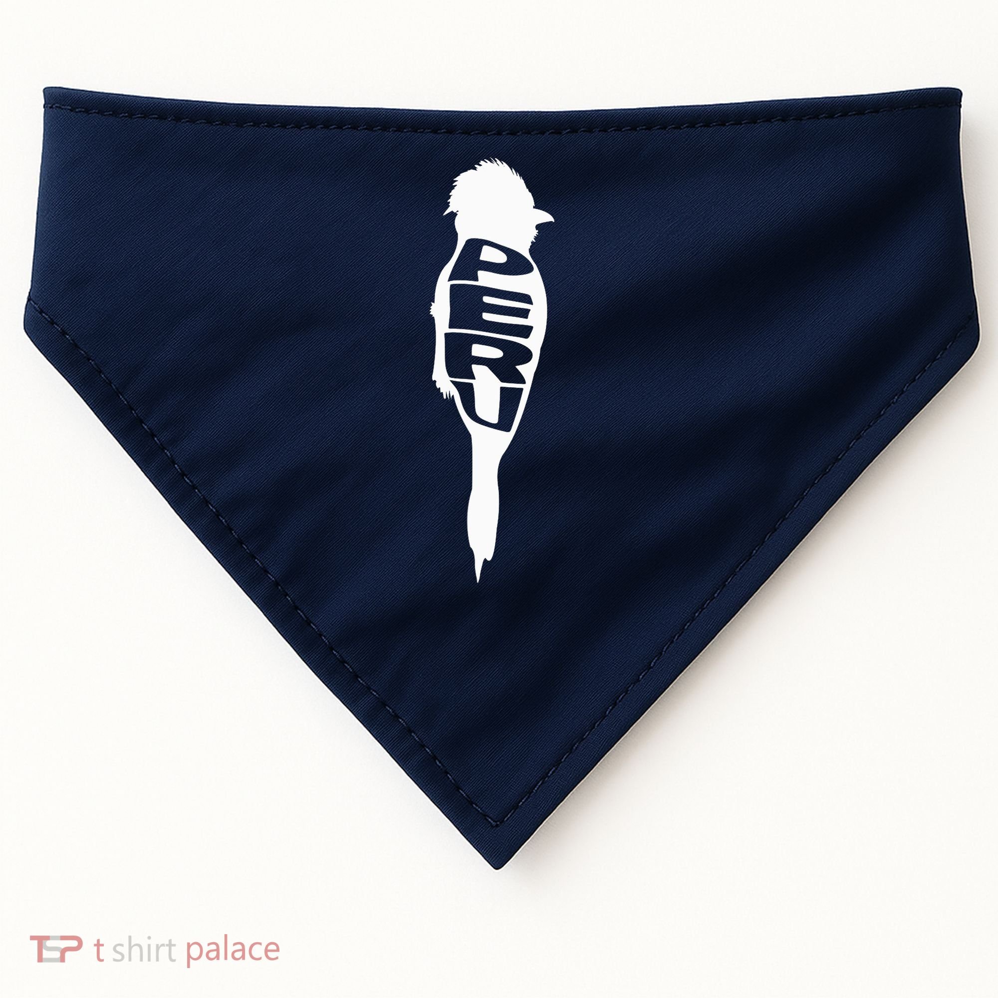 Peru Tunki Bird Word Art - Funny Animal USA-Made Doggie Bandana