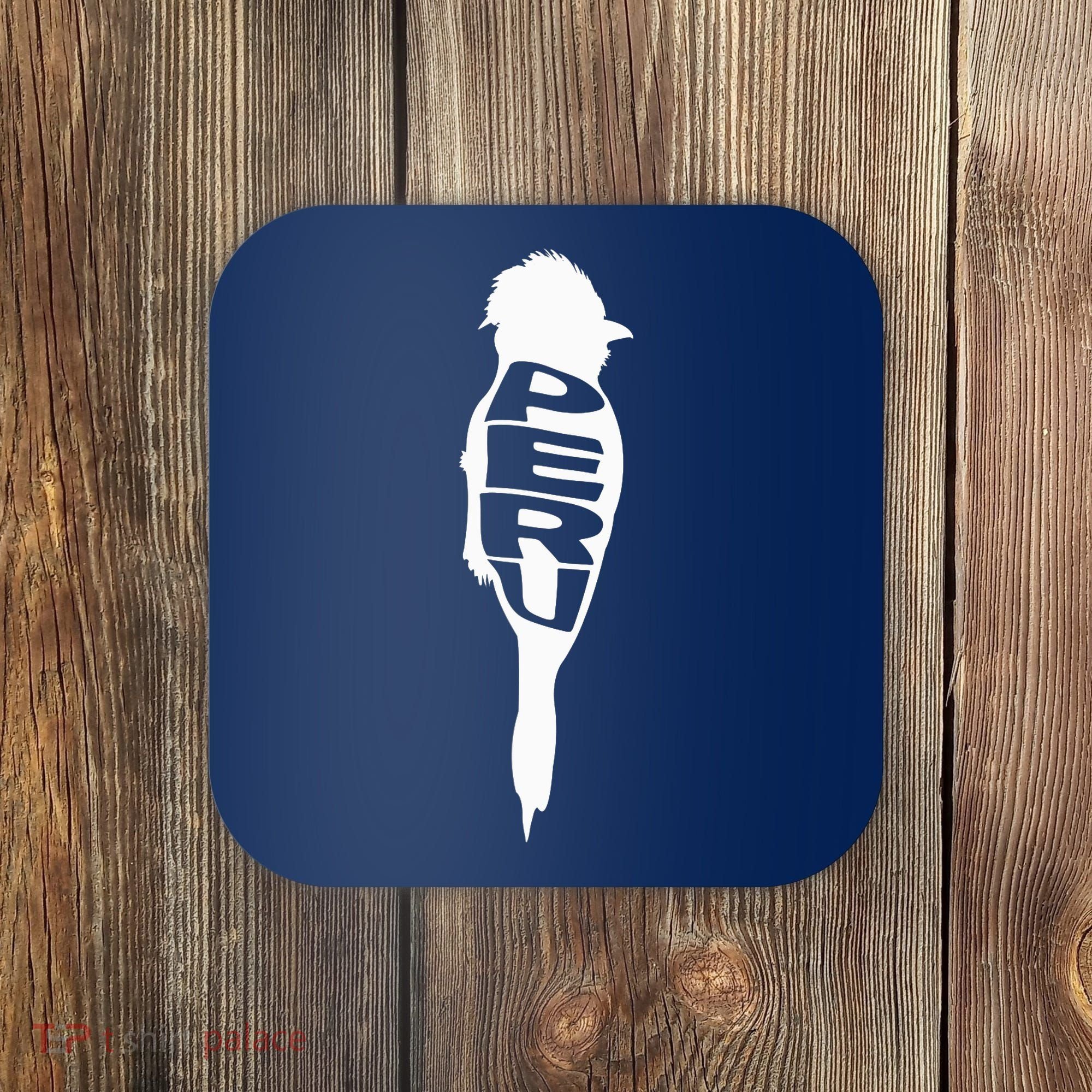 Peru Tunki Bird Word Art - Funny Animal Coaster