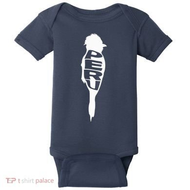 Peru Tunki Bird Word Art - Funny Animal Baby Bodysuit