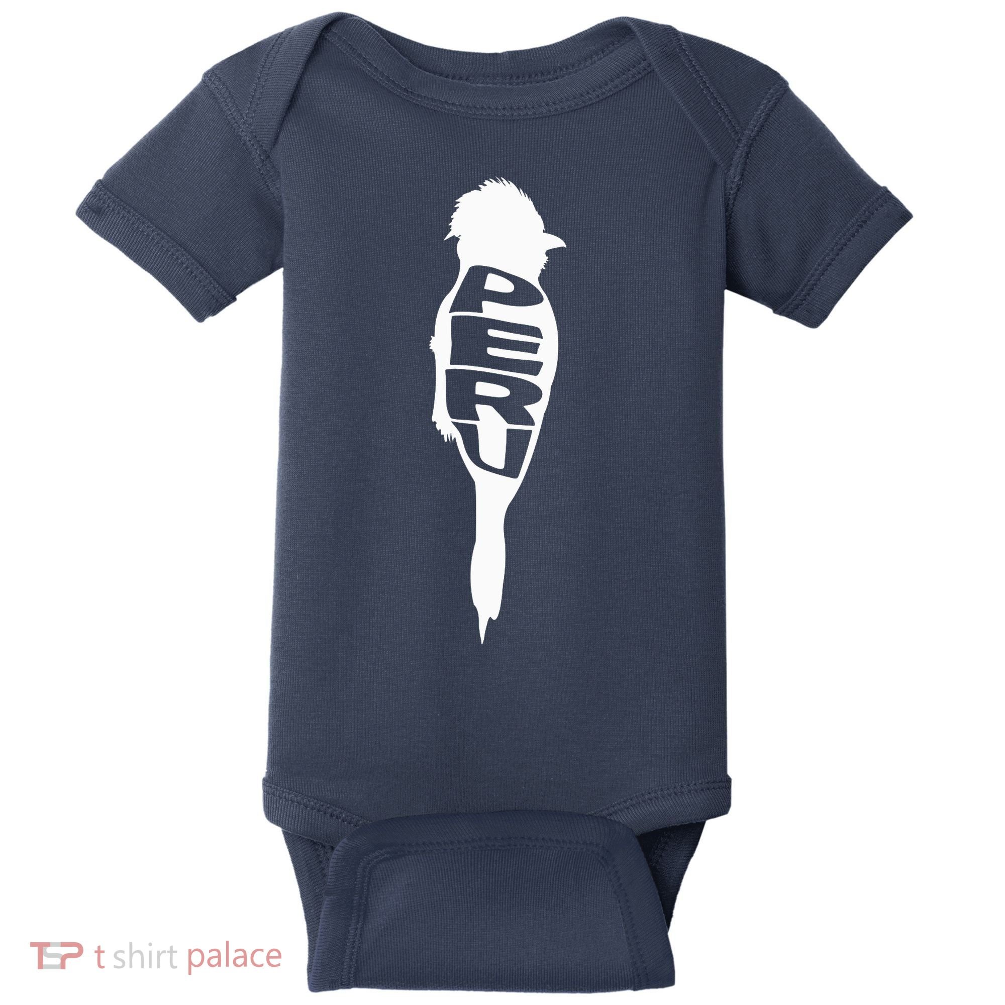 Peru Tunki Bird Word Art - Funny Animal Baby Bodysuit