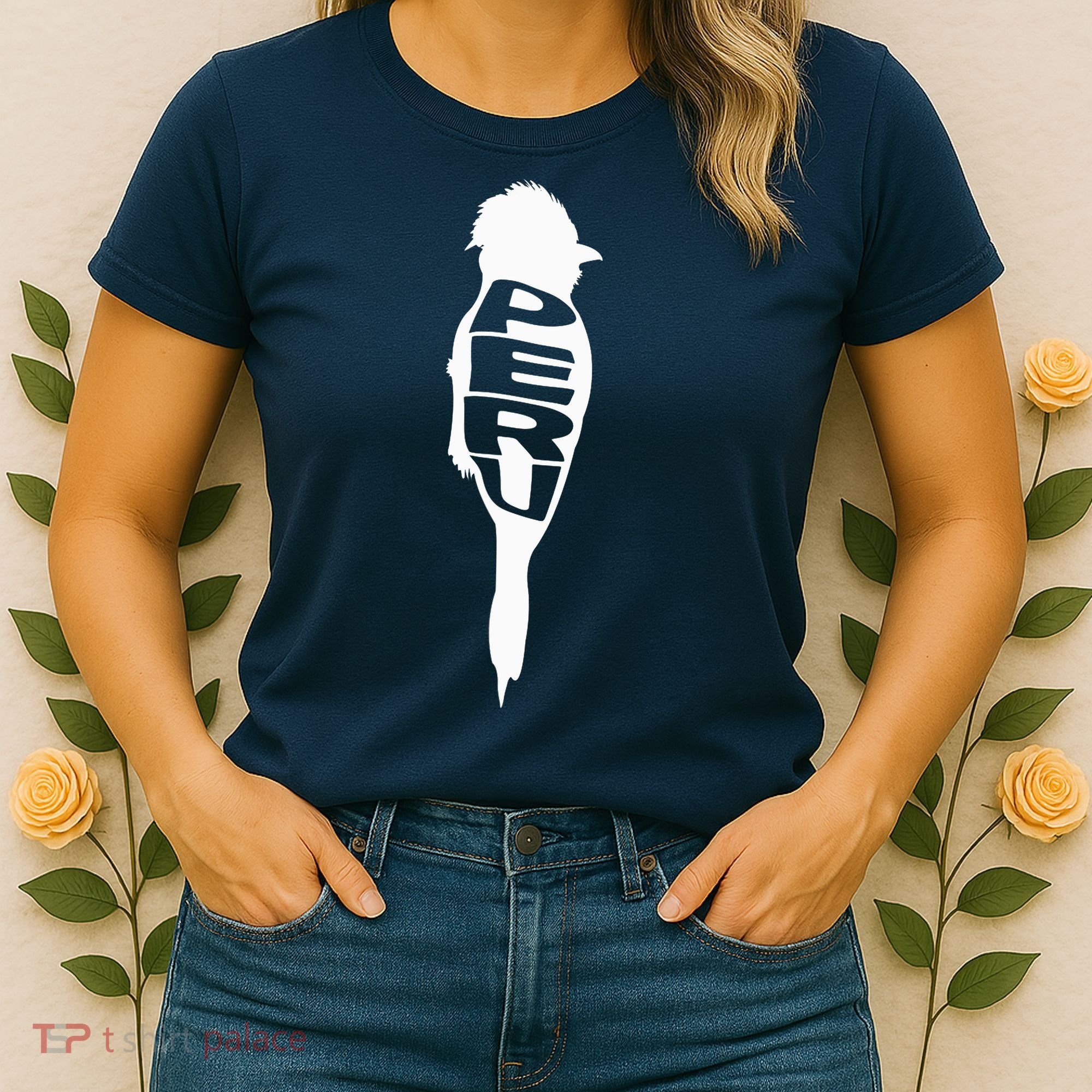 Peru Tunki Bird Word Art - Funny Animal Women's T-Shirt