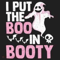 Put The Boo In Booty Funny Halloween Ghost Lover Joke Fan Gift Women's Sweatshirt thumb 2