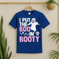 Put The Boo In Booty Funny Halloween Ghost Lover Joke Fan Gift T-Shirt thumb 2