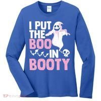 Put The Boo In Booty Funny Halloween Ghost Lover Joke Fan Gift Women's Long Sleeve Shirt thumb 0