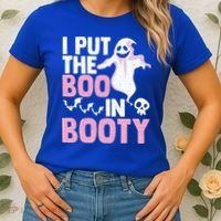 Put The Boo In Booty Funny Halloween Ghost Lover Joke Fan Gift Women's T-Shirt thumb 2