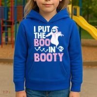 Put The Boo In Booty Funny Halloween Ghost Lover Joke Fan Gift Kids Hoodie thumb 3